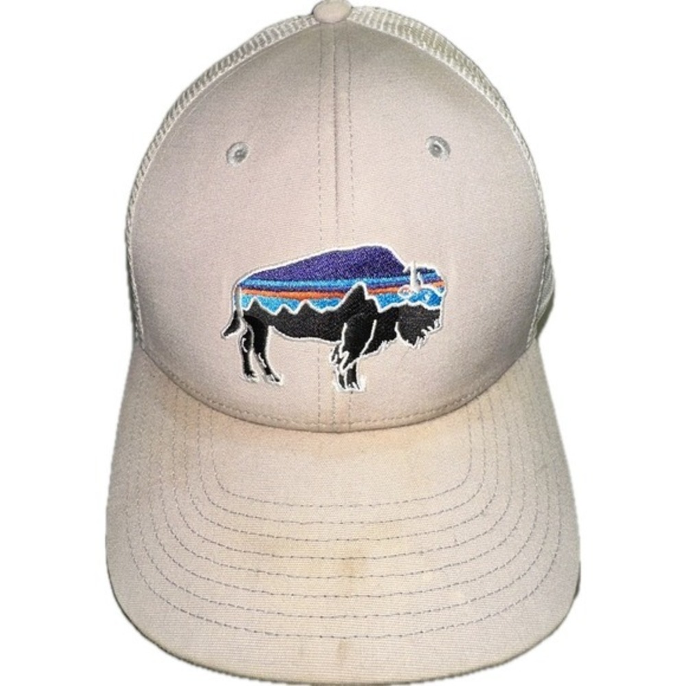 Patagonia‎ Buffalo Logo Mens Snapback Meshback Adjustable Trucker Hat Cap